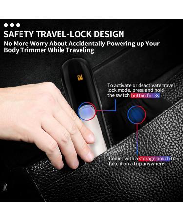 Body Hair Trimmer for Men | Waterproof Electric Groin Shaver with LED Light - Male Grooming Kit - Buy Online on GoSupps.com