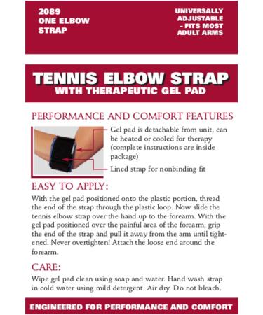 OTC Forearm Band - Compression Strap for Tennis Elbow Relief with Gel Pad Insert | Black - International Shipping - Buy Online on GoSupps.com