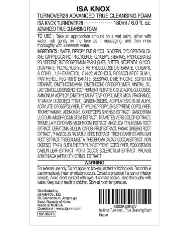 Buy Isa Knox True Foaming Facial Cleanser - Korean Skincare Non-Drying Bubble Foam Wash Pomegranate Vinegar 6.1fl oz - Shop Internationally - Buy Online on GoSupps.com