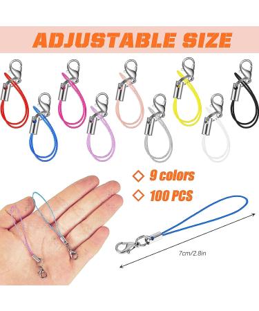 Flutesan Lobster Clasp Cords - 100 Pieces, 9 Colors - Mini Lariat Cord Straps for DIY Jewelry - Cellphone/USB/Keychain Lanyards - Buy Online on GoSupps.com
