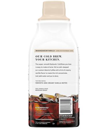 Starbucks Madagascar Vanilla Cold Brew Concentrate 32 FL OZ - Pack of 2 | Just Add Water, Makes 8 Servings - Buy Online on GoSupps.com