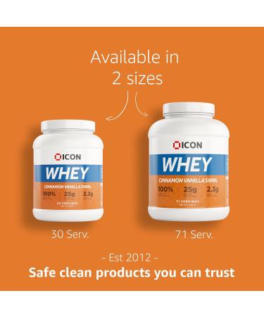 Whey Protein Powder Grass Fed Pure Low Carb Shake | Non-GMO Hormone Free - Cinnamon Vanilla Swirl 960g - 30 Servings - Buy Online on GoSupps.com