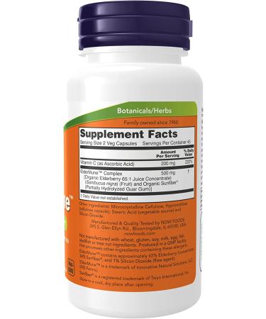 Now Foods ElderMune Immune Support - 90 Vegan Capsules for Optimal Health - Buy Online on GoSupps.com