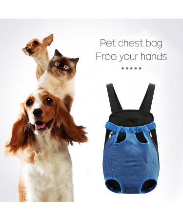 Legs Out Dog Carrier Backpacks Cat Pet Front Carrier Backpack Dog Travel Bag Adjustable Front Chest Backpack Rucksack Breathable Mesh Hands Free Shoulder Bag for Small Dog Puppy Cat Traveling Outdoor XL Blue(Mesh) - Buy Online on GoSupps.com