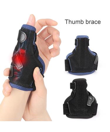 Buy Breathable Thumb Support Brace - Left & Right Hand Thumb Spica Splint for Arthritis & Carpal Tunnel Pain Relief - Durable Stabilizer (Black & Blue - Buy Online on GoSupps.com