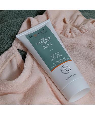 Moraz Baby Face and Body Cream - Soothing Baby Skin Care with Jojoba Oil | 3.4 oz - Prevent Dry Skin & Irritation - Buy Online on GoSupps.com