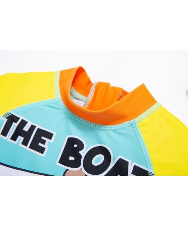 BONVERANO Baby Boys Swimsuit - Short-Sleeve One Piece Swimwear (3-6 Months) with UPF 50+ Sun Protection - Buy Online on GoSupps.com