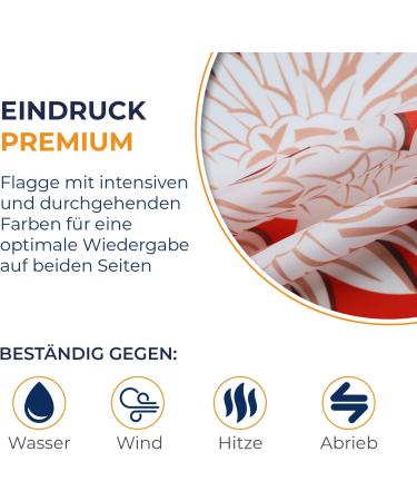 Poland Flag with Eagle 150x90cm | Premium Polish Flag 90x150cm | Top Quality AZ FLAG - Buy Online on GoSupps.com