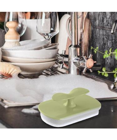 Bathroom Sponge Cleaner - Bathroom Cleaning Sponge with Handle | Shower Cleaning Sponge | Non-Scratch Bathroom Sponge | Handheld Scrub Brush | Best Sponge for Hard Water Stains Tiles Soap Scum Green - Buy Online on GoSupps.com