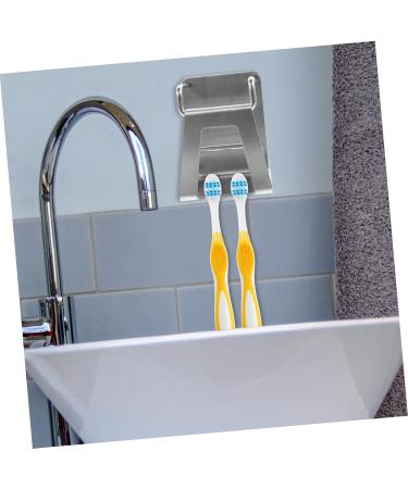 Zerodeko 5-Piece Steel Cup Stand Organizer - Shower-Mounted Toothbrush & Nail-Free Cabinet Holder - Dorm Bathroom Storage Solution (8.3x7.2x5.5cm) - Buy Online on GoSupps.com