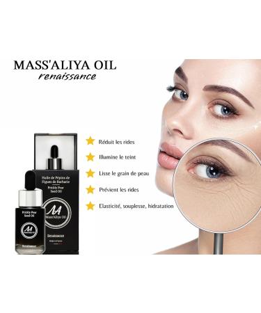 MASSALIYA OIL | 100% Natural Facial Prickly Pear Seed Oil | Made in France | Anti-Aging Moisturizing Care | Pure Cold-Pressed Barbary Fig & Cactus Oil | 0.5 oz - Buy Online on GoSupps.com