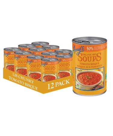Amy s Kitchen Organic Chunky Tomato Bisque Light in Sodium Gluten-Free Soy-Free Tree Nut-Free Corn-Free Kosher 12-pack (398ml per can)