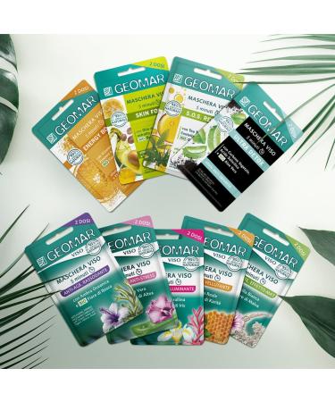  Geomar GEOMAR | SOS Repair facial mask restructuring and rebalancing effect 5 minutes 95% natural origin dermatologically tested 24 packs x 2 (7.5 ml each) - Buy Online on GoSupps.com
