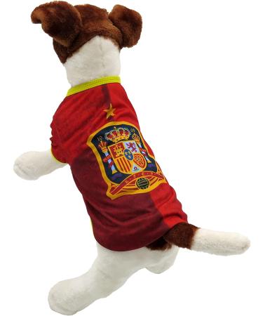 CYP Brands Spanish National Team Dog T-Shirt - Size S Red - Perfect for Small Dogs - Buy Online on GoSupps.com
