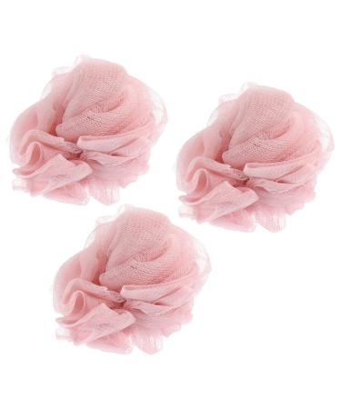 Exceart body washing for children 3 pieces bathroom balls bathroom cleaning linen shube wrubber balls bathroom skin washers smooth bathroom ball (pink) cleaning scrubber