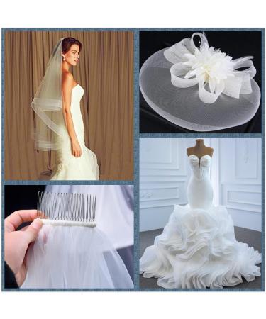 Abbaoww 50 Yards Stiff Horsehair Braid - 5 Inch Polyester Boning for Wedding Dress Sewing - White - Buy Online on GoSupps.com