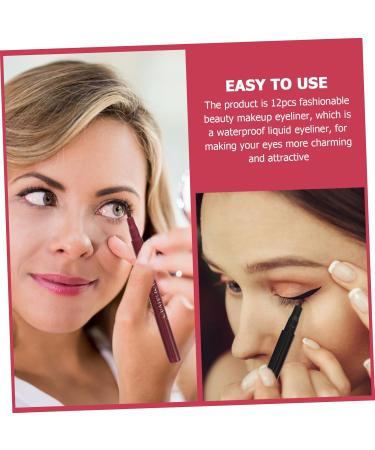 FOMIYES 12pcs Waterproof Liquid Eyeliner Eyeline Liquid Pencil Liquid Eyeliner Pencil Set Makeup Water Proof 1 count (Pack of 1) As Shown - Buy Online on GoSupps.com