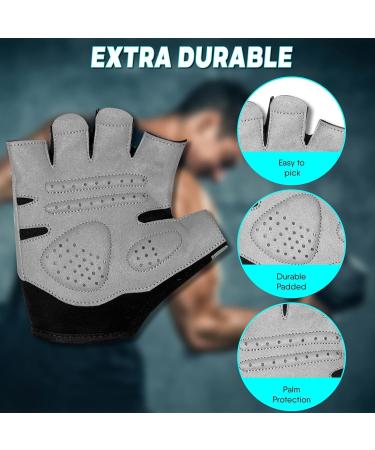 Westwood Fox Gym Gloves - Non-Slip Shock Absorbing Breathable Fingerless Fitness Training Gloves for Men - Ideal for Weight Lifting - Buy Online on GoSupps.com