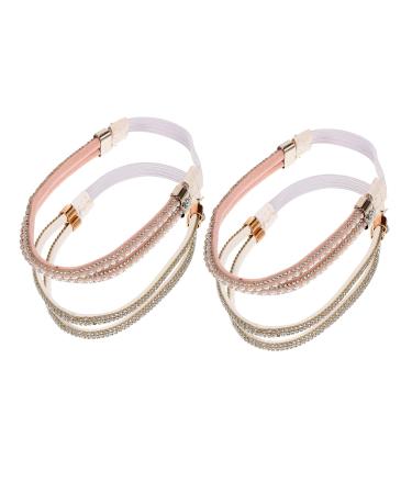 FRCOLOR 2 Pairs Small Shoe Strap Replacement Ankle Strap Fixing Ankle Strap Small Heel Band Convenient Ankle Strap Women Shoe Strap Women Shoes Replaceable Women's Accessories Rhinestones