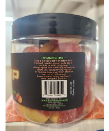 Hemp Gummies Peach Ring Gummy Bears-Natural Hemp Oil for Peace and Relaxation-Promote Sleep and Calmness-Non Groggy Edibles-Natural Omega-Made in USA - Buy Online on GoSupps.com
