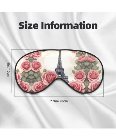 Eiffel Tower Rose Flower Print Eye Mask - Ultra-Soft & Light-Blocking for Optimal Comfort & Restful Sleep - International Shipping Available - Buy Online on GoSupps.com
