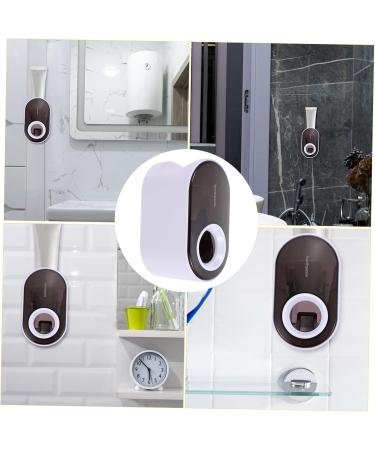 HomsfoU Toothpaste Stand Holder - 6-Set Color Tubes & Toothbrush Organizer White ABS Space-Saving Cream Tube Press Winder for Kids 11x6.5x6.3cm - Buy Online on GoSupps.com