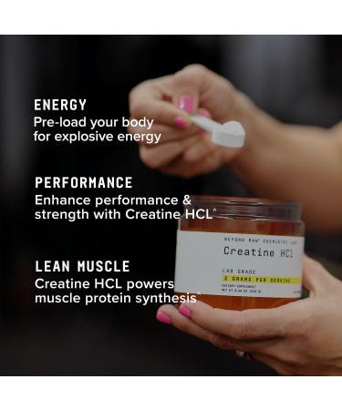 BEYOND RAW Science-Backed Creatine HCl Powder Lab Grade for Muscle Strength and Growth Energy Production Athletic Performance Cognitive Support Cellular Hydration 120 Servings - Buy Online on GoSupps.com