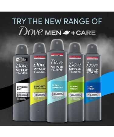 Dove Men Deodorant Clean Comfort 48H Protection Anti Perspirant - 8.45 oz (Pack of 6) - Buy Online on GoSupps.com