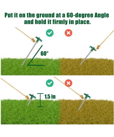 Tiomues Tent Stakes 10PCS - Heavy Duty Metal Pegs for Outdoor Camping - Windproof Ground Stakes for Tent Canopies - Buy Online on GoSupps.com