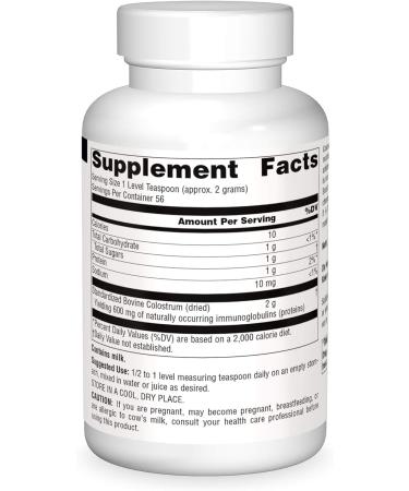 Source Naturals Colostrum 30% Immunoglobulins - 4 oz Powder - Buy Online on GoSupps.com