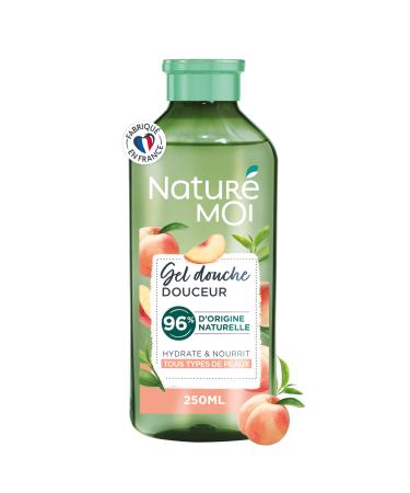 Natur moi Natur Moi - Gentle Shower Gel - Moisturises and Nourishes - All Skin Types - Peach and Green Tea - 96% Natural Origin - Recycled Bottle - 250ml - Made in France