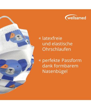 Wellsamed Wellsamask 50-Piece Face Masks - Small Size Lion/Dog Design | Elastic Band | Buy Internationally - Buy Online on GoSupps.com