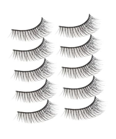 False Eyelashes Three diamonds 5 Pairs Fiber False Eyelashes Eyelash Natural Look Eyelash False Eyelashes Fluffy Natural False Eyelashes Fluffy Eyelash Fake Lashes Women Natural Eyelashes High-grade F