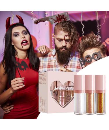 Halloween Party Makeup Highly Pigmented Eyeshadow Long Lasting Glitter Eyeshadow Chameleon Eye Shadow Pigmented Eye Makeup Glitter Eyeshadow for Women Ladies Halloween Parties - Buy Online on GoSupps.com