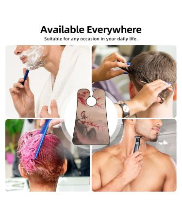 Traditional Art Wallpaper Beard Bib Apron - Non-Stick Hair Catcher for Men | Perfect Shaving Gift | One Size Black - Buy Online on GoSupps.com