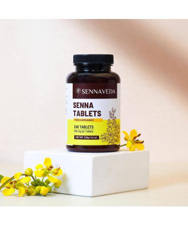 Sennaveda Senna Tablets 240 ct | Natural Laxatives for Digestive Health & Detox Cleanse - Buy Online on GoSupps.com