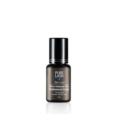 Strong Professional Eyelash Extension Glue / Pure Lash / Black Label / 5 Milliliter / Strong Hold / 1-2 Seconds Drying Time / Retention 7-8 Weeks / Professional Use Only / Premium Adhesive