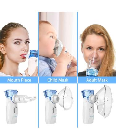 Portable USB Rechargeable Ultrasonic Nebulizer for Adults & Kids - Auto Clean, Travel Friendly - White - Buy Online on GoSupps.com