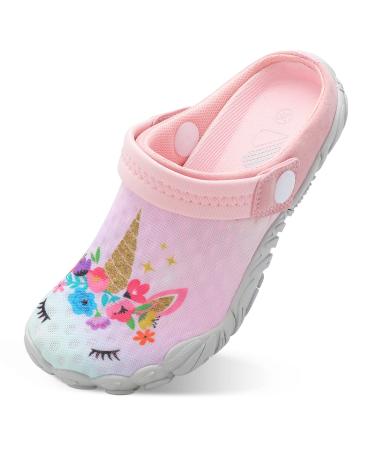 Kids Girls Boys Quick Dry Athletic Water Shoes Sandals Pool Swim Outdoor Sandals Wide House Clog Slippers 12 Little Kid Pink Big Horse
