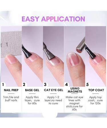 Makartt Cat Eye Gel Nail Polish 9D Cat Eye Gel Polish with Magnet Stick 10ML Magnetic Gel Nail Polish Soak Off UV Led Gel Nail Polish DIY Manicure Nail Salon Stellar Spark - Buy Online on GoSupps.com