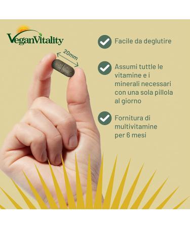 Vegan Multivitamins & Minerals with High Strength B12, D3, & K2 - 180 Tablets, 6 Months Supply - Buy Online on GoSupps.com