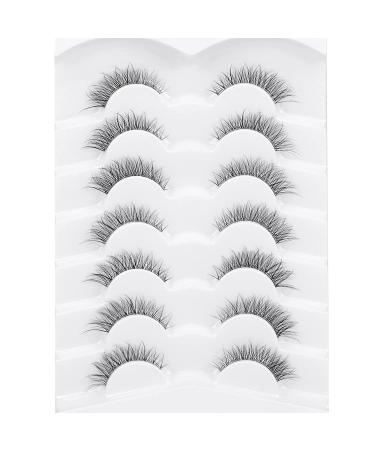 7 Pairs Focipeysa Wispy Faux Mink False Eyelashes 11mm-Clear Band - Buy Online on GoSupps.com