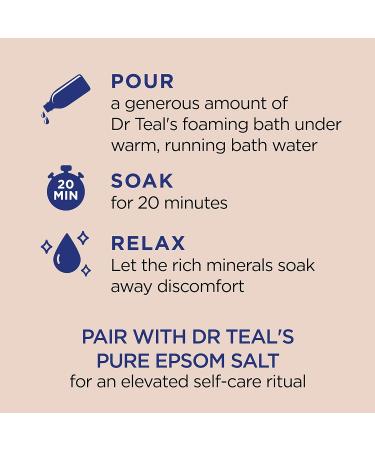 Dr Teal's Foaming Bath with Pure Epsom Salt Shea Butter & Almond 34 fl oz - Pack of 4 - Buy Online on GoSupps.com