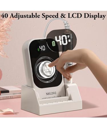 Aedcbaide Electric Nail File Nail Drill Set Professional 40000RPM Nail Files Kit Adjustable Speed LCD Display Manicure Pedicure Polishing for Acrylic Nails and Gel Nails 7 Drills & 6 Sanding Belts - Buy Online on GoSupps.com
