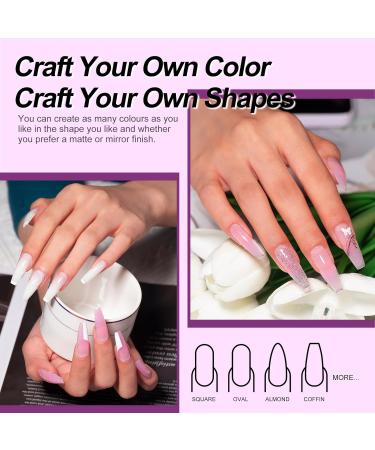 Mobray Poly Nail Gel Jelly Pink 60 ML - Sakura Pink Extension Gel for Natural Nail Enhancement - Thickening Builder Gel for Nail Art - Beginner & Professional Jelly 165 - Buy Online on GoSupps.com