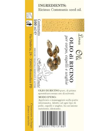 Herbo Veneta Ricino Oil 100ml - Premium Cold-Pressed Castor Oil for Skin & Hair | Shop Internationally - Buy Online on GoSupps.com