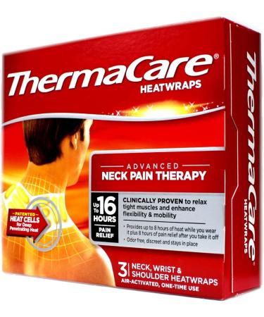 ThermaCare HeatWraps Neck Wrist & Shoulder - 3 ct (Pack of 3) - Pain Relief - Buy Online on GoSupps.com