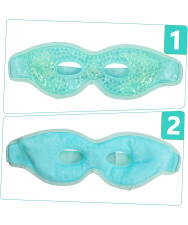 SOLUSTRE Ice Eye Reusable Cold Eye Sleeping Cold Compress Eye Ice Eye Eye Treatment Products Puffy Eyes Sleeping Eye Travel Sheet PVC Spa Light Green 28.5x9x1.7cm - Buy Online on GoSupps.com