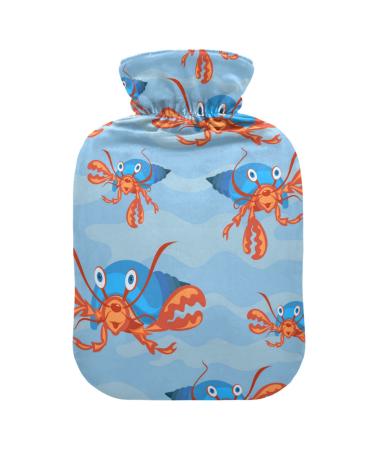 Heat bottle with reference 2 L hard-wearing warm-up bag for handwheel warmer shoulder and neck pain cramps heating press and heat therapy pattern of cartoon crab