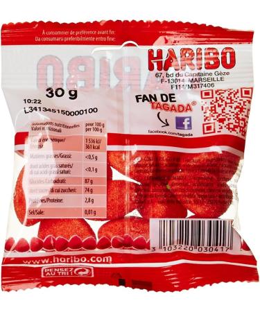 Haribo Tagada Jelly Candy 30g x 30 Sachets - Buy Online on GoSupps.com